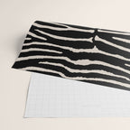 Zebra Wild Animal Print 237 Black and Linen White Wrapping Paper Gallery Image 2
