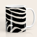 Zebra Wild Animal Print 237 Black and Linen White Coffee Mug Gallery Image 1