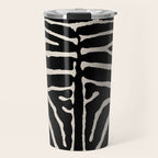 Zebra Wild Animal Print 237 Black and Linen White Travel Mug Gallery Image 1