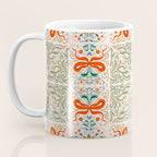 Whimsical Holiday Bows and Florals Pattern  Festive Folk Art Inspired Design Coffee Mug Gallery Image 3