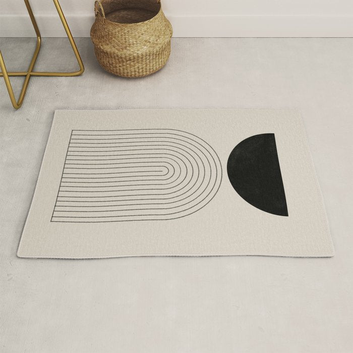 Arch, geometric modern art Rug Gallery Image 1