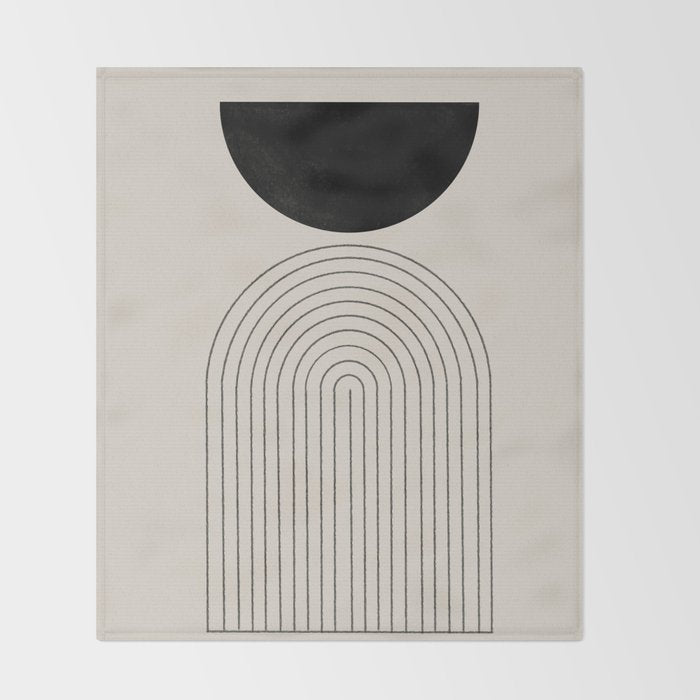 Arch, geometric modern art Throw Blanket Gallery Image 2