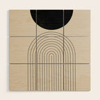 Arch, geometric modern art Wood Wall Art Gallery Image 1