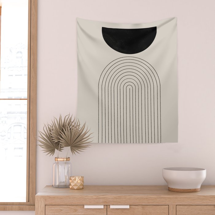 Arch, geometric modern art Wall Tapestry Gallery Image 2
