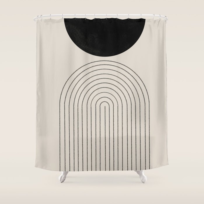 Arch, geometric modern art Shower Curtain Gallery Image 1