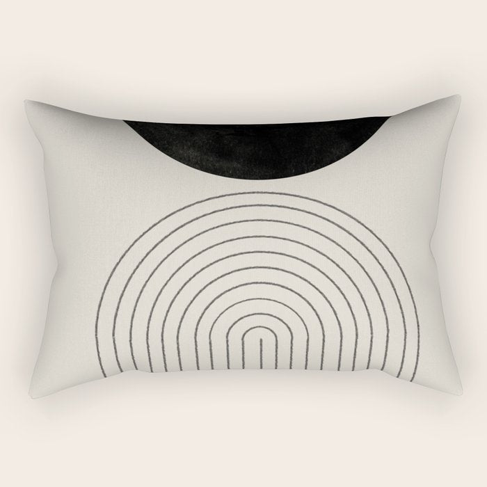 Arch, geometric modern art Rectangular Pillow Gallery Image 1