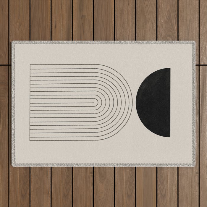 Arch, geometric modern art Outdoor Rug Gallery Image 1
