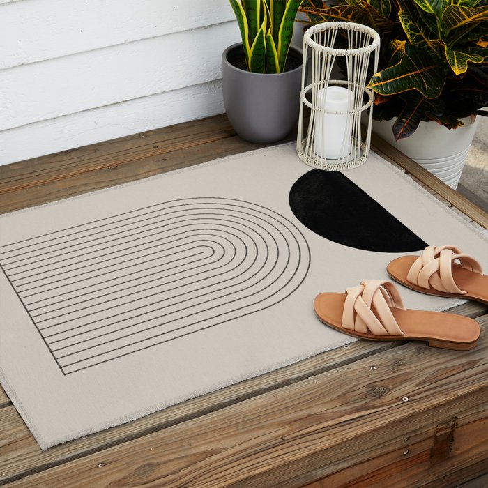 Arch, geometric modern art Outdoor Rug Gallery Image 2