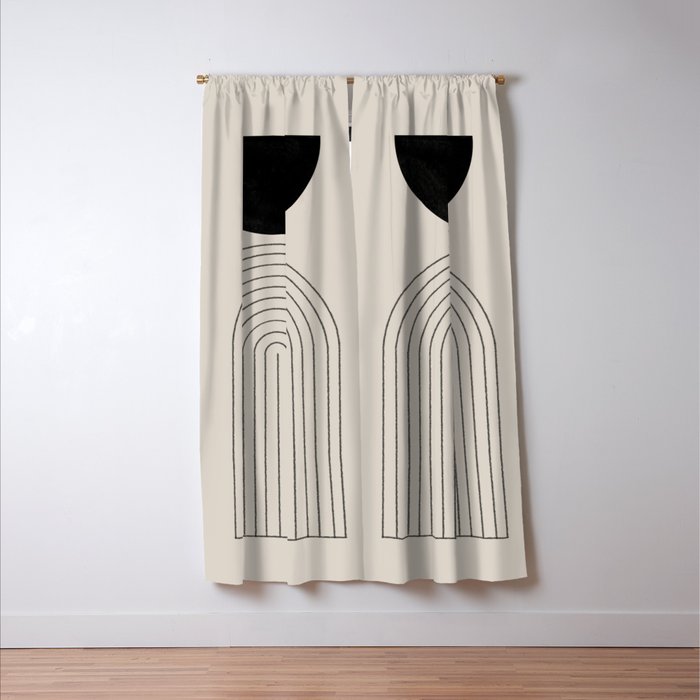 Arch, geometric modern art Window Curtain Gallery Image 3