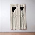 Arch, geometric modern art Window Curtain Gallery Image 3