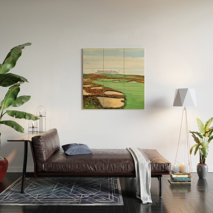 Shinnecock Hills Golf Course With Clubhouse Wood Wall Art Gallery Image 2