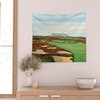 Shinnecock Hills Golf Course With Clubhouse Wall Tapestry Gallery Image 2