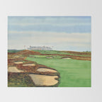 Shinnecock Hills Golf Course With Clubhouse Throw Blanket Gallery Image 2