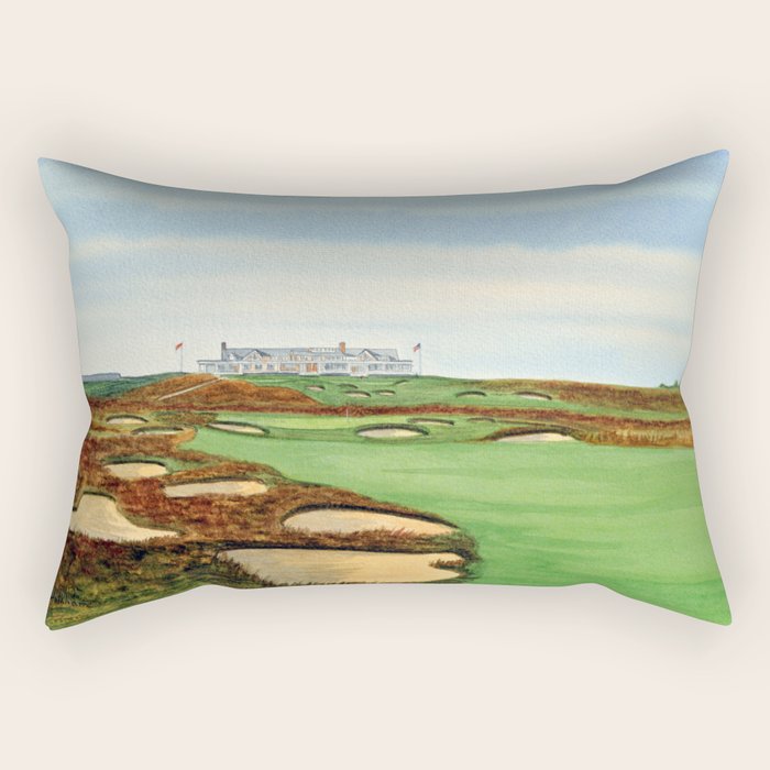 Shinnecock Hills Golf Course With Clubhouse Rectangular Pillow Gallery Image 2