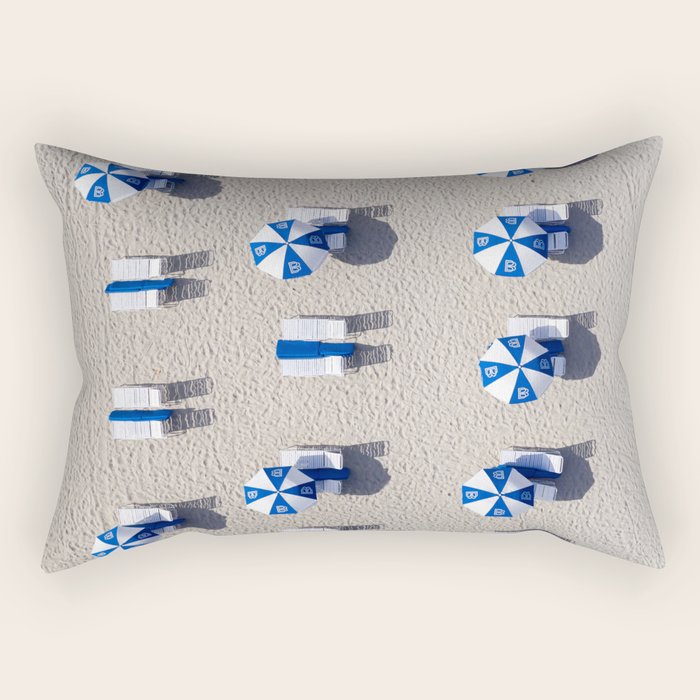 Beach Umbrellas Rectangular Pillow Gallery Image 1