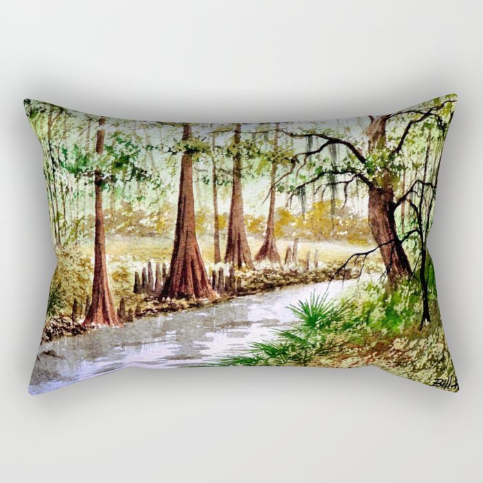 Sopchoppy River Florida Rectangular Pillow Gallery Image 1