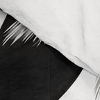Five, Tropical African People Meeting, Abstract Back & White Travel, Palm Jungle Human Shadows Eclectic Noho Comforter Gallery Image 4
