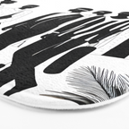 Five, Tropical African People Meeting, Abstract Back & White Travel, Palm Jungle Human Shadows Eclectic Noho Bath Mat Gallery Image 3