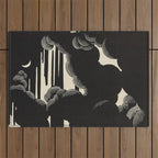 FeÌlix Vallotton Wolken, 1890 Midnight Moon Night Clouds Outdoor Rug Gallery Image 1