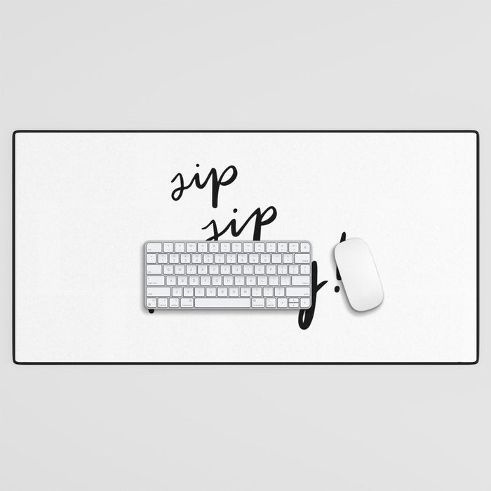Sip Sip Hooray! Desk Mat Gallery Image 1
