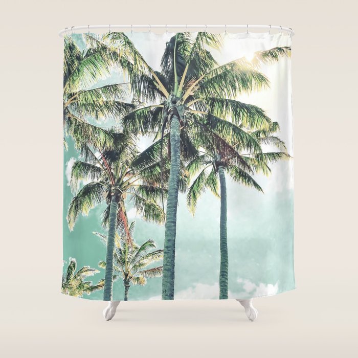 Under the palms Shower Curtain Gallery Image 1