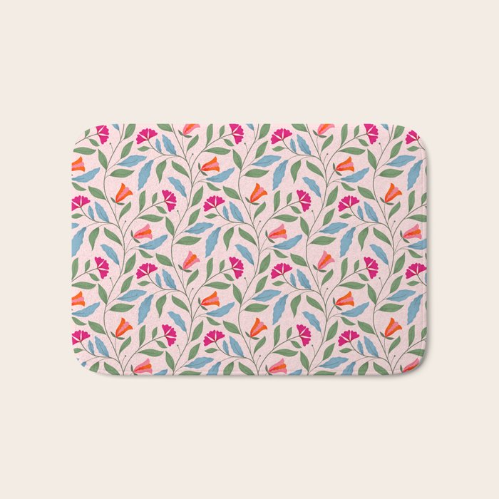 Floral Play - Vintage-Inspired Pattern Bath Mat Gallery Image 1