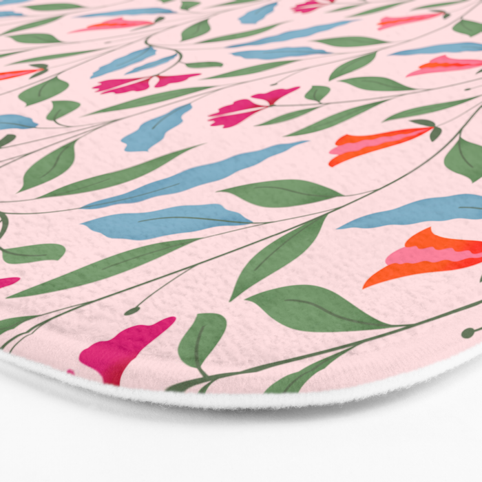 Floral Play - Vintage-Inspired Pattern Bath Mat Gallery Image 3