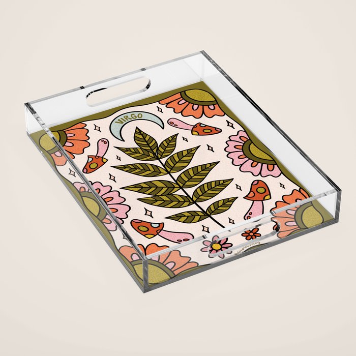 Virgo Leaf Acrylic Tray Gallery Image 1