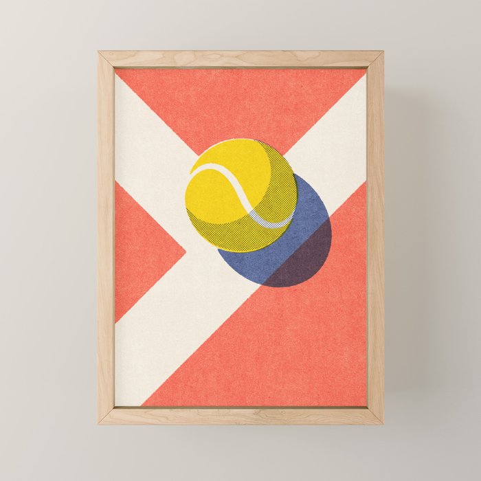 BALLS / Tennis - clay court I Mini Art Print Gallery Image 1