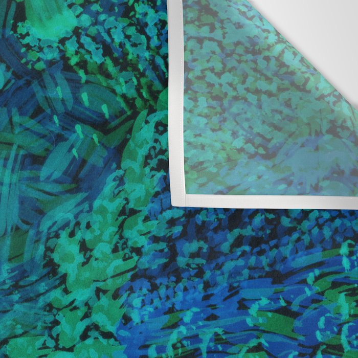 Peacock Watercolor Painting Wall Tapestry Gallery Image 3