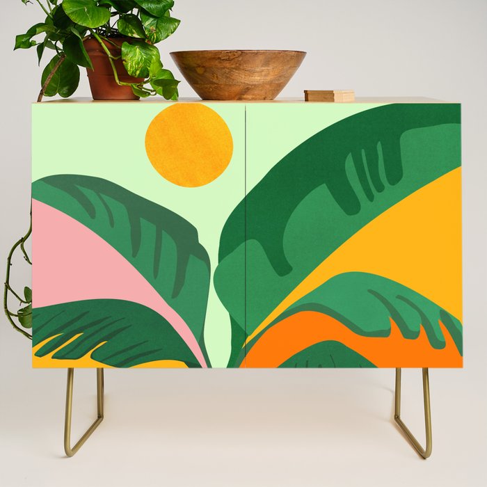 Things Are Looking Up 2 Wide View / Tropical Greenery Credenza Gallery Image 1
