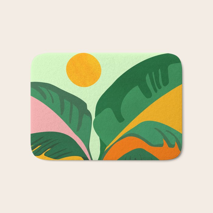 Things Are Looking Up 2 Wide View / Tropical Greenery Bath Mat Gallery Image 1