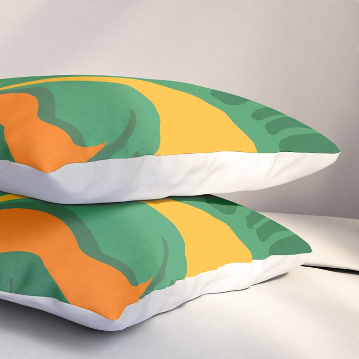 Things Are Looking Up 2 Wide View / Tropical Greenery Pillow Sham Gallery Image 3