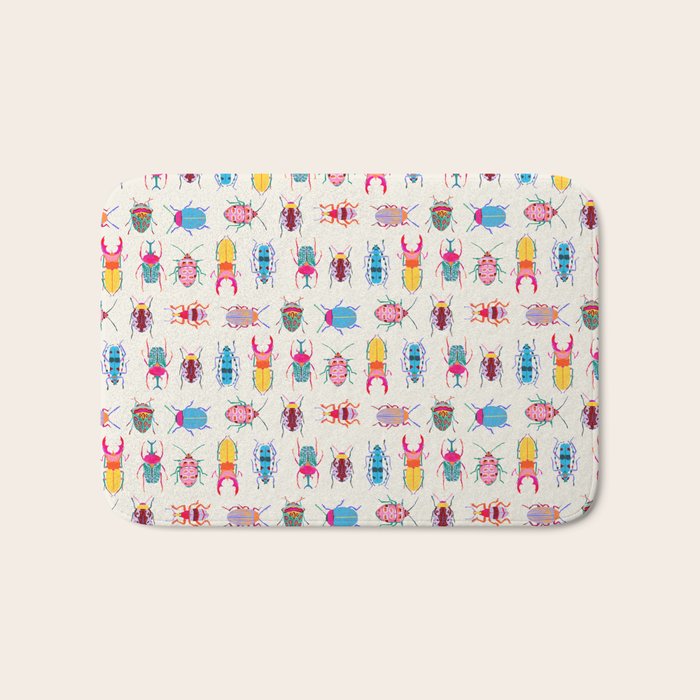 Vibrant Beetles Bath Mat Gallery Image 1