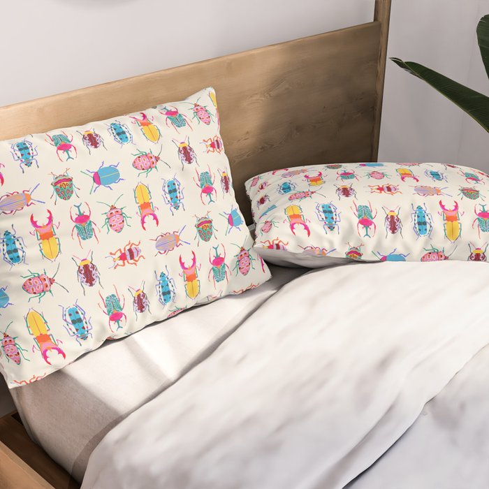 Vibrant Beetles Pillow Sham Gallery Image 2