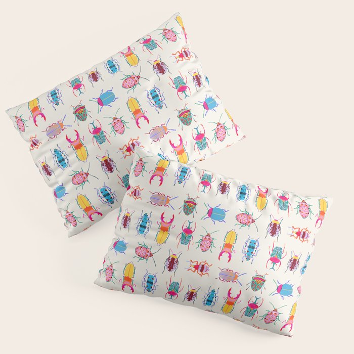 Vibrant Beetles Pillow Sham Gallery Image 3