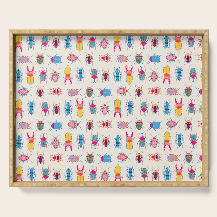 Vibrant Beetles Serving Tray Gallery Image 1