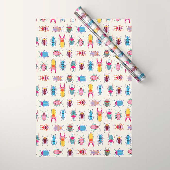 Vibrant Beetles Wrapping Paper Gallery Image 1