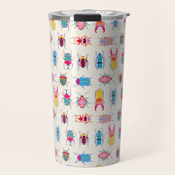 Vibrant Beetles Travel Mug Gallery Image 1