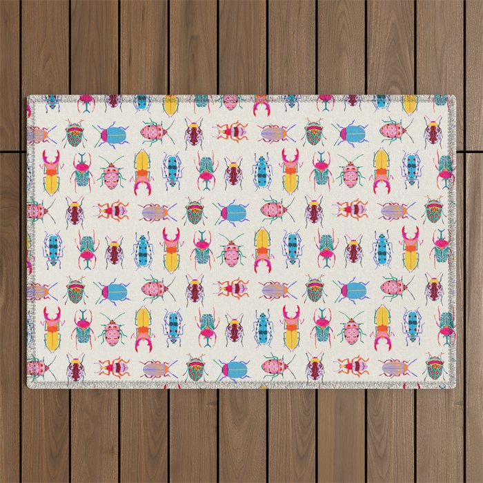 Vibrant Beetles Outdoor Rug Gallery Image 1