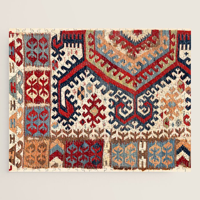Hotamis  Antique Konya Turkish Kilim Print Jigsaw Puzzle Gallery Image 1