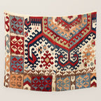 Hotamis  Antique Konya Turkish Kilim Print Wall Tapestry Gallery Image 4