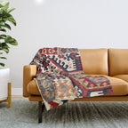 Hotamis  Antique Konya Turkish Kilim Print Throw Blanket Gallery Image 1
