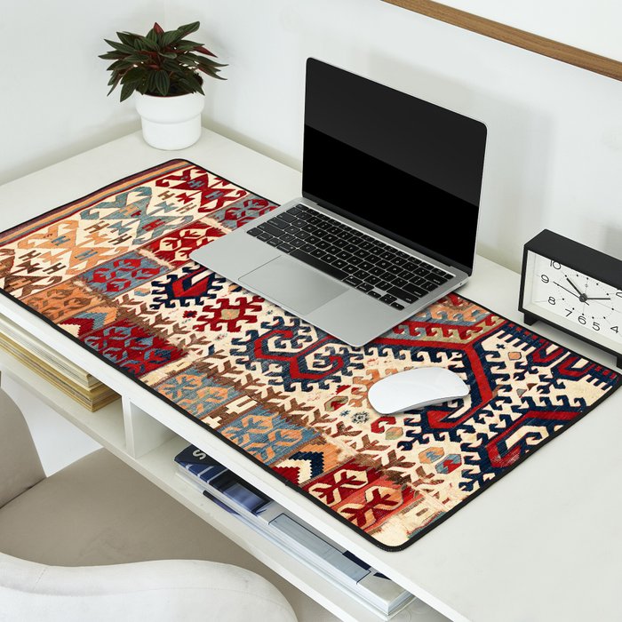 Hotamis  Antique Konya Turkish Kilim Print Desk Mat Gallery Image 2