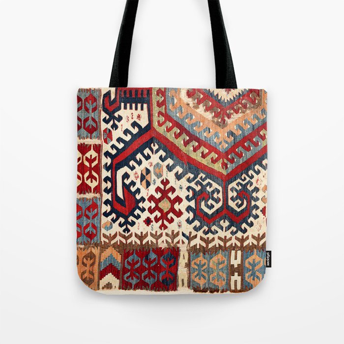 Hotamis  Antique Konya Turkish Kilim Print Tote Bag Gallery Image 1