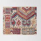 Hotamis  Antique Konya Turkish Kilim Print Throw Blanket Gallery Image 2