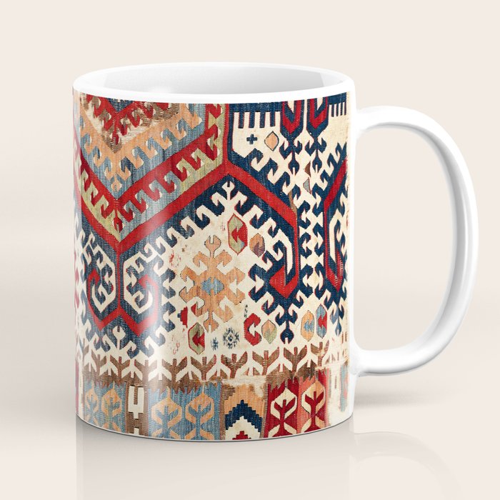 Hotamis  Antique Konya Turkish Kilim Print Coffee Mug Gallery Image 1