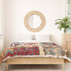 Hotamis  Antique Konya Turkish Kilim Print Duvet Cover Gallery Image 3