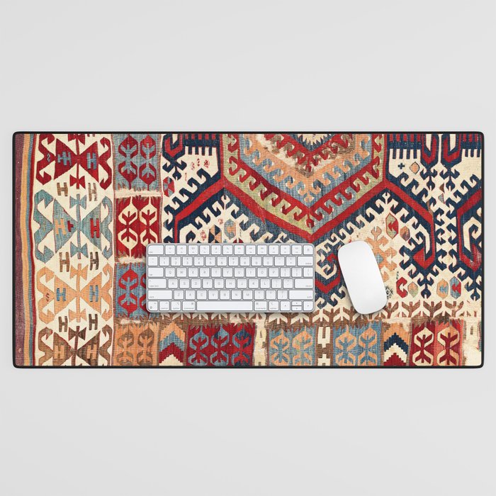 Hotamis  Antique Konya Turkish Kilim Print Desk Mat Gallery Image 1