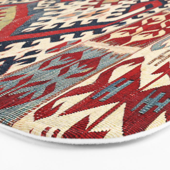Hotamis  Antique Konya Turkish Kilim Print Bath Mat Gallery Image 3